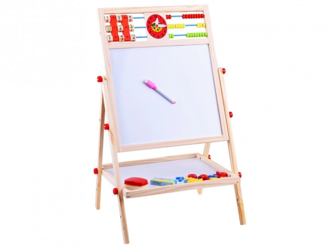 Dual-Sided Chalk and Magnetic Board with Numbers