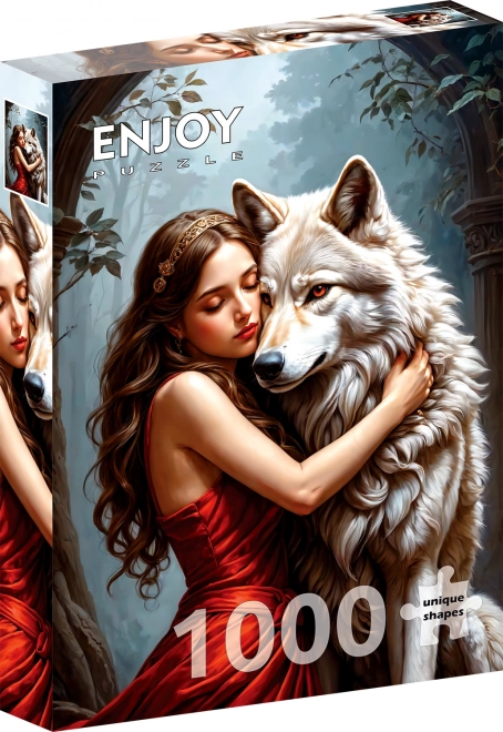 Enjoy Puzzle Lady and Wolf 1000 Pieces