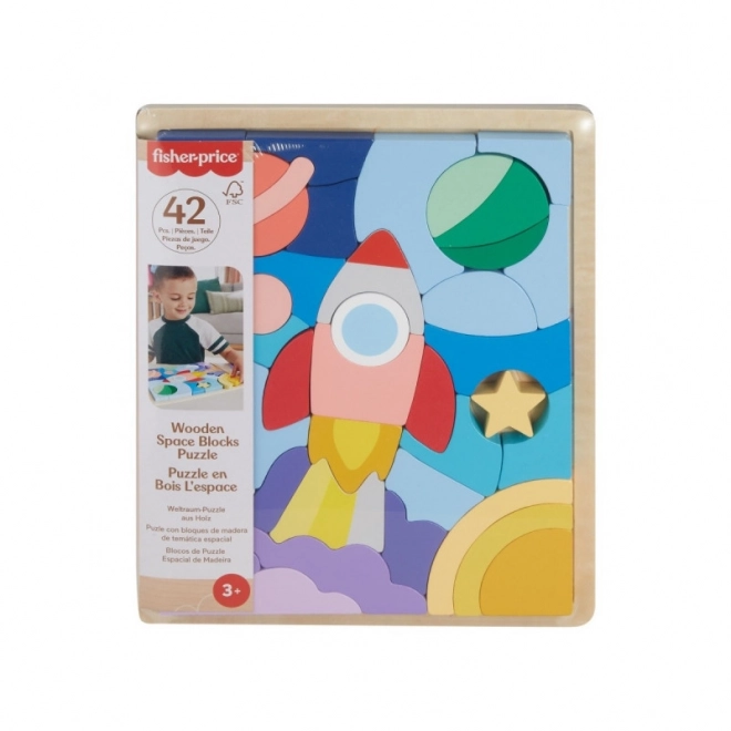 Wooden Space Puzzle Toy by Fisher-Price