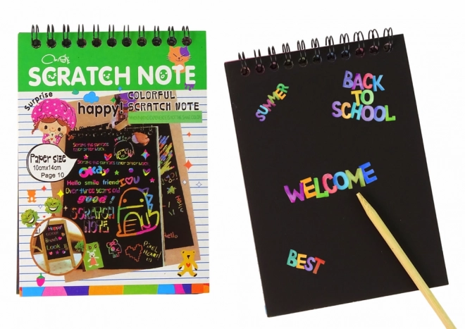 Scratch Art Notepad for Kids Green