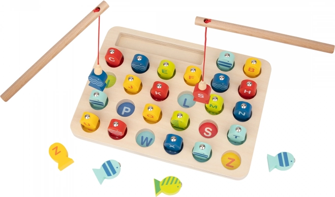 Dřevěná rybářská hra Učení písmen Tooky Toy