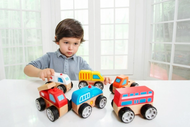 Wooden Blocks Police Car