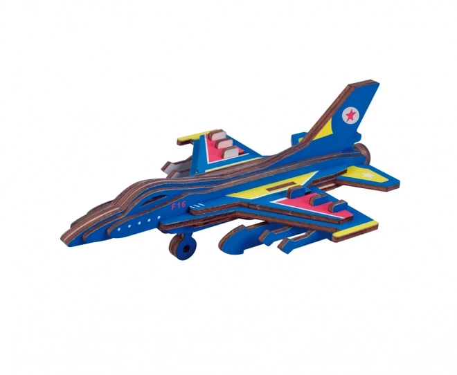 Woodcraft 3D Puzzle Airplane F16