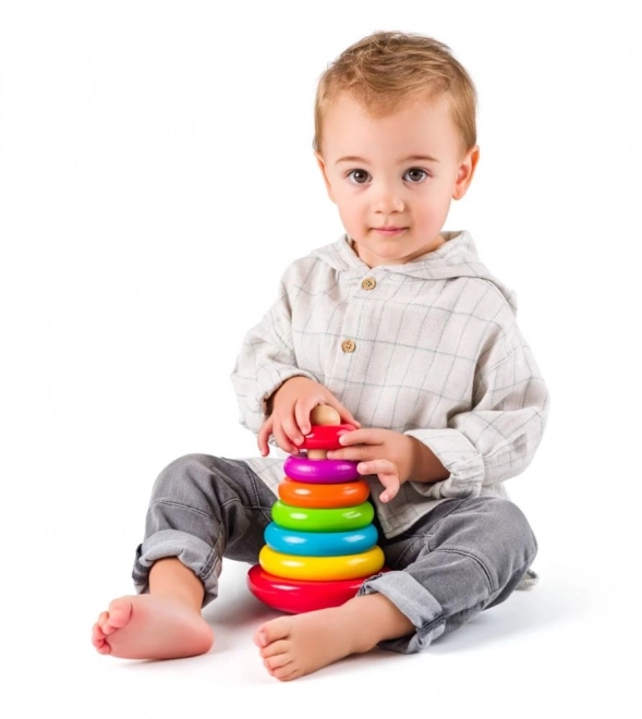 Wooden Balancing Pyramid Toy