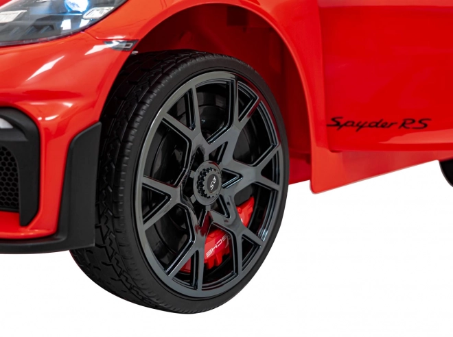 Elektrické autíčko Porsche 718 s MP4 audio panelom – Červené