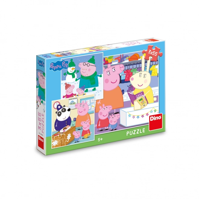Puzzle Peppa Pig 3x55 pezzi