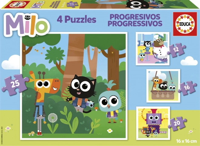 Educa Milo 4-in-1 Progressive Puzzle