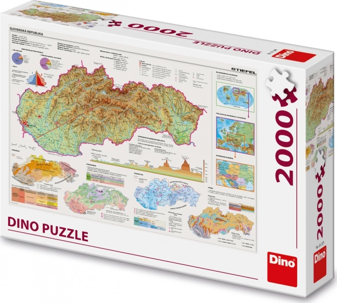 Dino Slovak Republic Map Puzzle 2000 Pieces