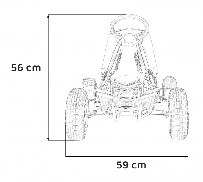 Pedal Go-Kart with Air Wheels for Kids in Blue