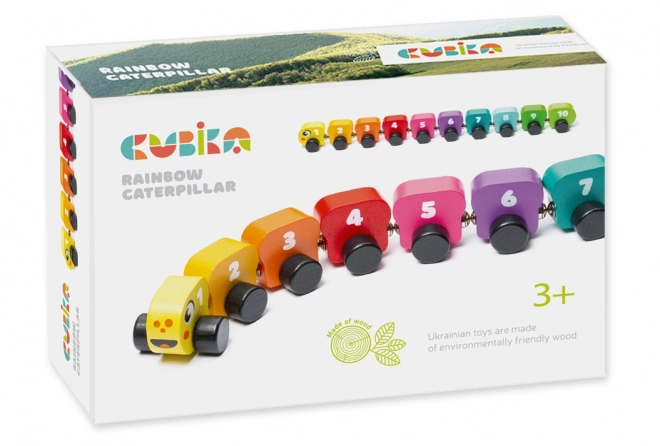 Wooden Magnetic Caterpillar Toy with Numbers