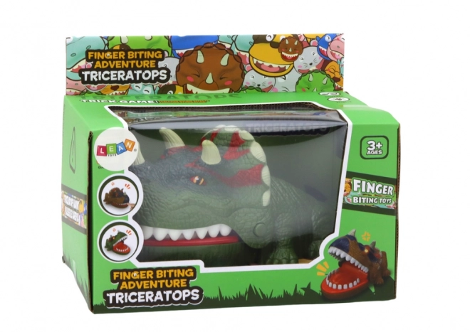 Biting Dinosaur Triceratops Game with Lights and Sounds