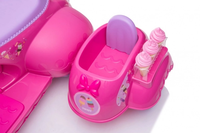 Kinder-Dreirad-Roller Eisdiele rosa