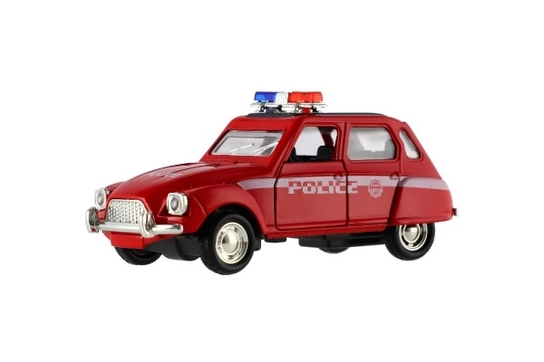 Retro Police Car Toy with Light 11cm