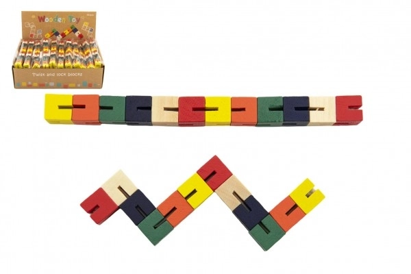 Wooden Colorful Puzzle Snake