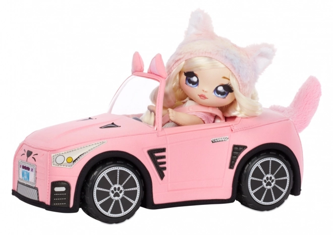 Na! Na! Na! Surprise Plush Pink Convertible Car Cat Design