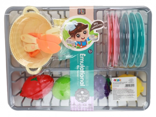 Kitchen Play Set with Cutting Vegetables and Accessories