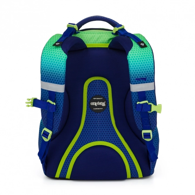 School Backpack OXY Ombre Blue-Green