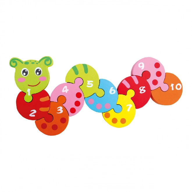 Wooden Number Caterpillar Puzzle