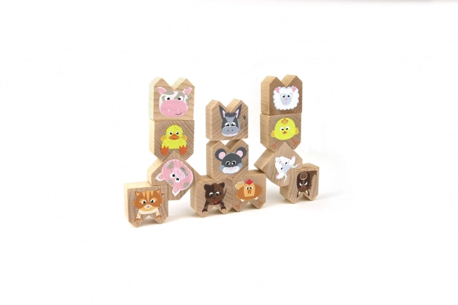 Wooden Balance Game Domestic Animals