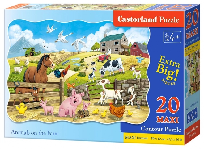 Maxi Animals on the Farm Puzzle 20 Pieces