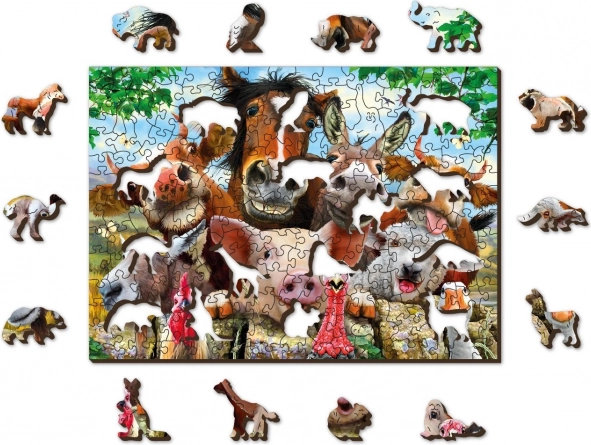 Unique figurine pieces and double-sided print