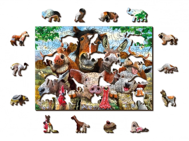 Wooden Farm Life Puzzle 2-in-1