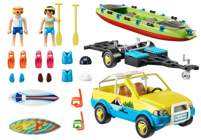 Playmobil Family Fun Beach Car with Boat Trailer