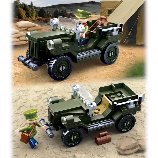 Sluban WWII Soviet Terrain Vehicle GAZ 67 Building Set