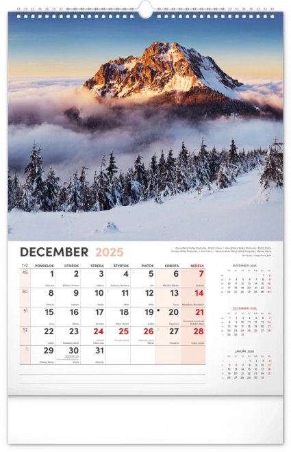 Wall Calendar Our Slovakia 2025