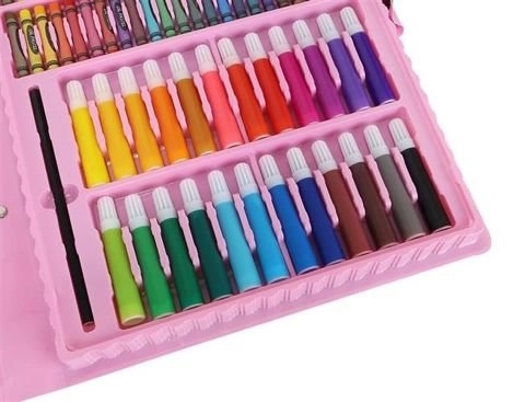 Painting and Drawing Set with Pink Case