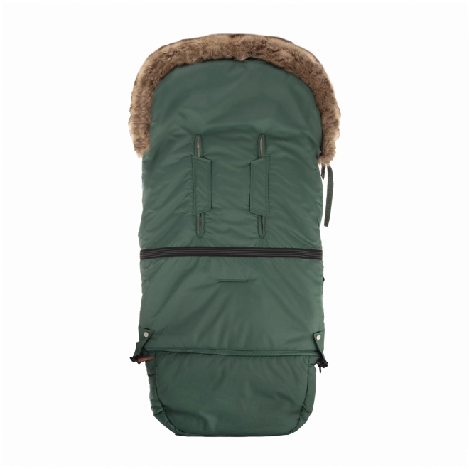 Winter footmuff Fluffy Combi in lake green