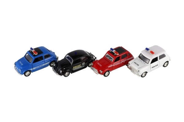 Retro Police Car Toy with Light 11cm