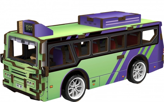 3D houten puzzel Bus