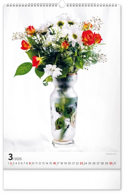 Wall Calendar Bouquet 2025