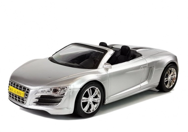 Friction-powered Convertible Toy Car Silver 1:18