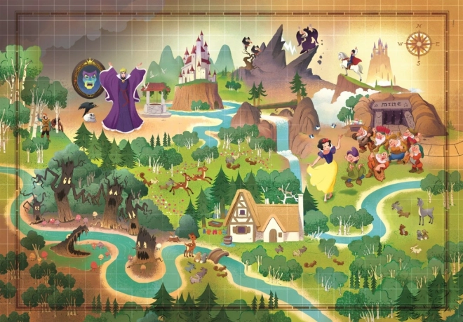 Snow White Disney Story Map Puzzle 1000 Pieces