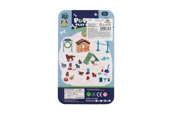 Toy Dog Set with House and Accessories