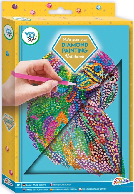 Grafix Diamond Painting A5 Notebook Parrot