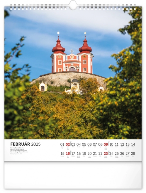 Wall Calendar Notable Sites of Slovakia 2025