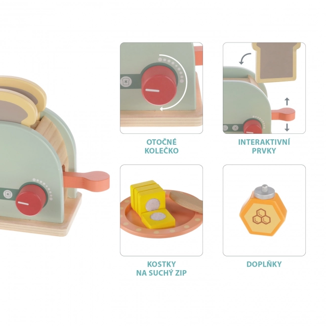 Wooden Toaster Play Set