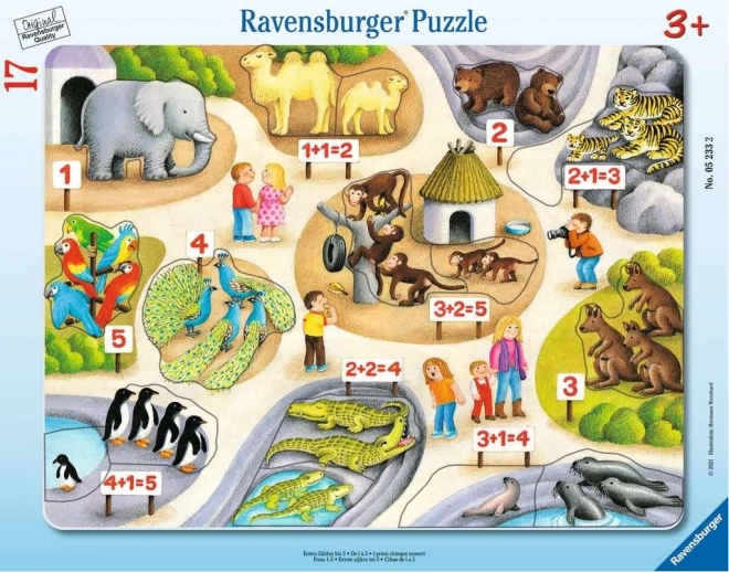 Ravensburger Puzzle First Numbers up to 5 in the Zoo