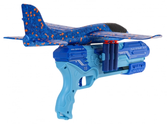 5-in-1 Blue Airplane Launcher Gun Set