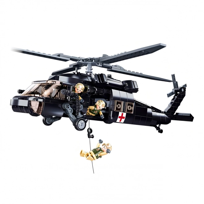 Sluban Black Hawk Medical Helicopter Building Set