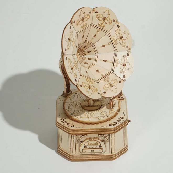 Wooden 3D Puzzle Antique Gramophone