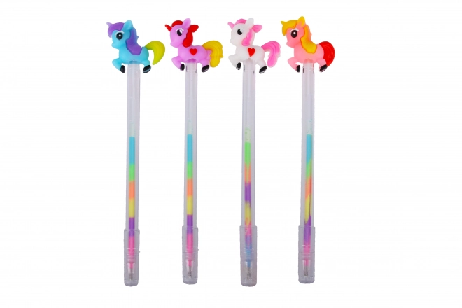 Gel Pen with Unicorn Decoration