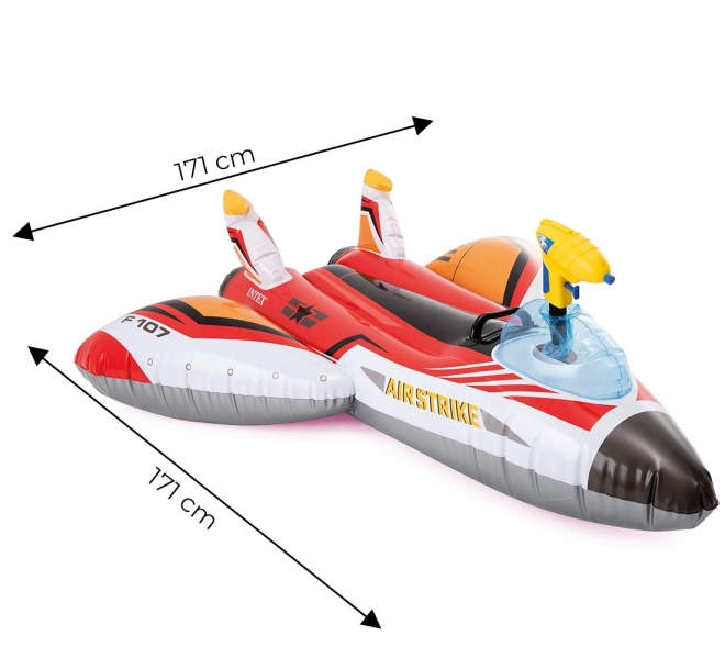 Inflatable airplane with water cannon, red INTEX 57536