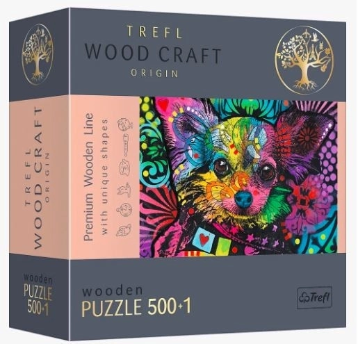 Colorful Puppy Wood Puzzle 501 Pieces by TREFL