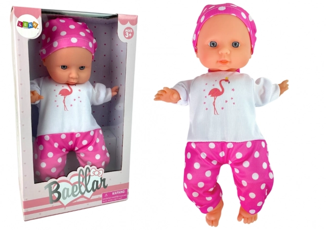 Baby Doll in Pink Dotted Pajamas