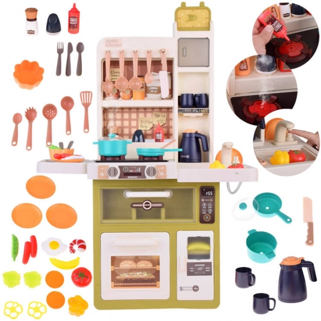 Interactive Play Kitchen with Refrigerator and Dishwasher