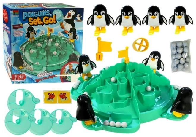 Penguin Glacier Snowball Challenge Game